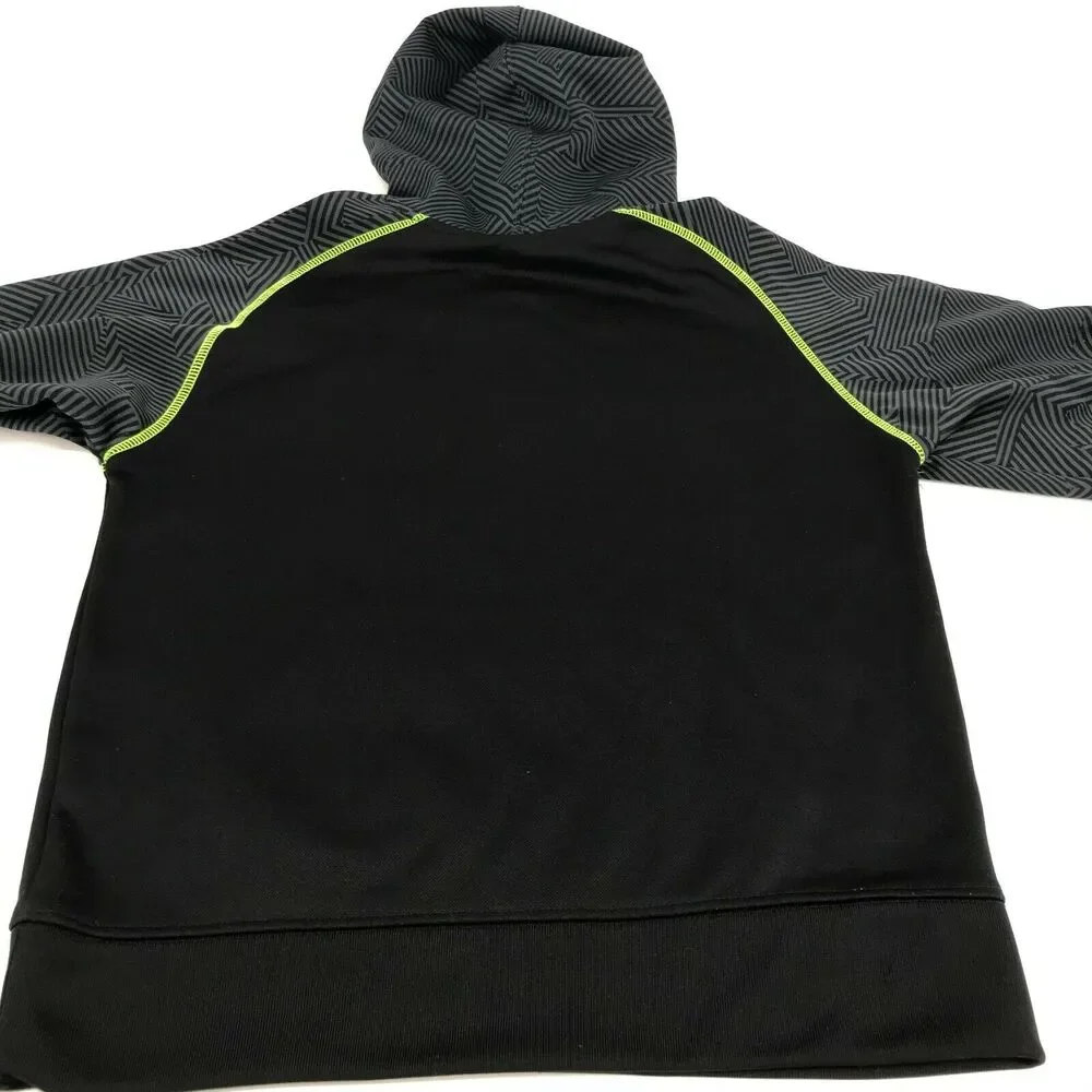 Champion Boys Hoodie Sweatshirt Striped Sleeves Kangaroo Pocket Size Medium